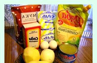 Пирог с сайрой в духовке