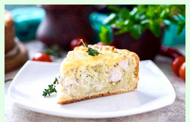 Пирог с сыром и курицей () Пирог с сыром и курицей