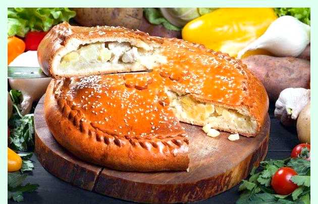 Пирог с сыром и курицей () Пирог с сыром и курицей