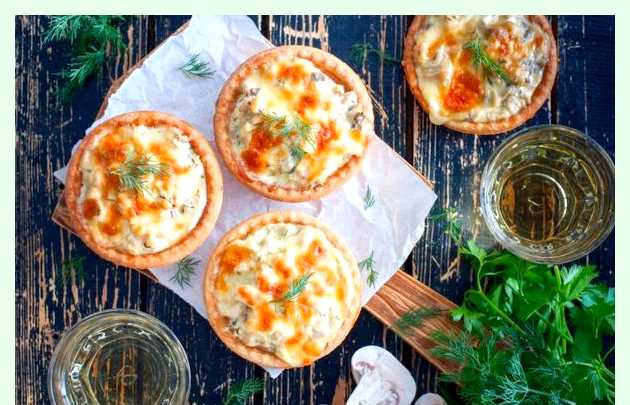 Рецепт тарталетки с грибами