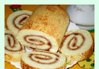 Рулет с джемом в духовке () Рулет с джемом в духовке