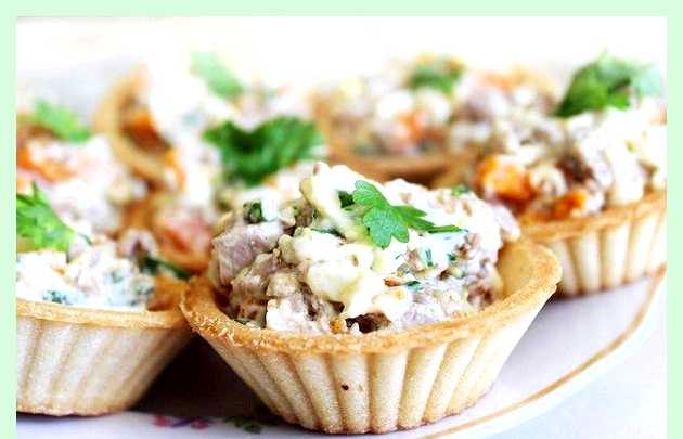 Салат в тарталетки рецепты быстро и вкусно