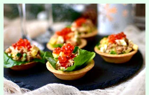 Салат в тарталетки рецепты быстро и вкусно
