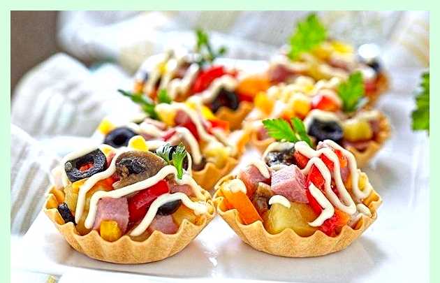 Салат в тарталетки рецепты быстро и вкусно