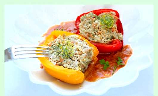 Фаршированный перец с мясом и рисом