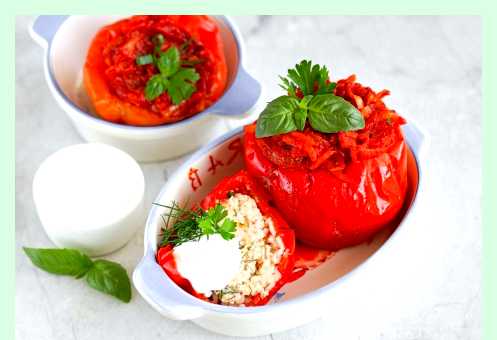 Фаршированный перец с мясом и рисом