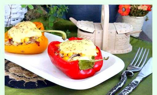 Фаршированный перец с мясом и рисом