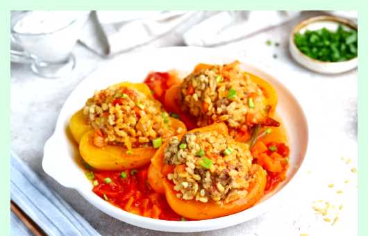 Фаршированный перец с мясом и рисом