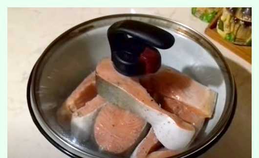 Форель стейк на сковороде