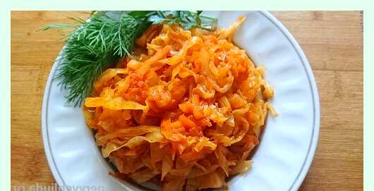 Свежая тушеная капуста рецепт