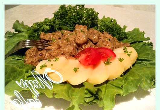 Тушеная куриная печень в сметане Обжарить куриную печенку со всех Тушеная куриная печень в сметане Обжарить куриную печенку со всех
